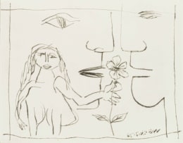 Walter Battiss; Girl with Flower