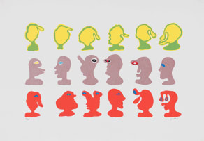 Walter Battiss; Invented Heads (Without Eyes)