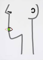 Walter Battiss; Starved Guy Eating an Eye