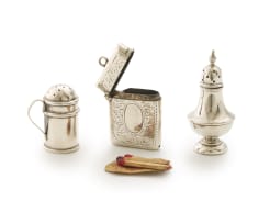 A Victorian silver miniature pepper shaker, Joseph Whitten, Birmingham, 1897,