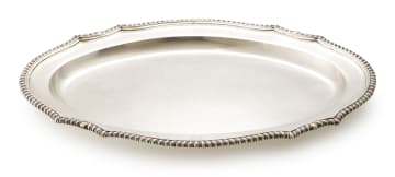 A George III silver platter, Benjamin Laver, London, 1784