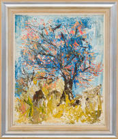 Fred Schimmel; Tree with Orange Foliage