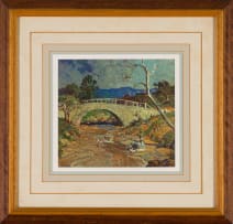 Walter Gilbert Wiles; Washerwomen by a Bridge