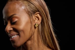 Erosion disc earrings, Emefa Cole