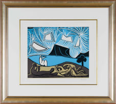 Pablo Picasso; Bacchanale avec Chevreau et Spectateur (Bacchanal with Kid and Spectator) (Bloch 930) (Baer 1259)