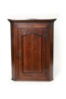 Oak hanging corner cupboard, 18th century