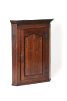 Oak hanging corner cupboard, 18th century
