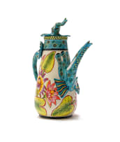 Lovemore Sithole, Somandla Ntshalintshali & Nonhlanhla Nxumalo Vilakazi; Teapot with elephant and flower design