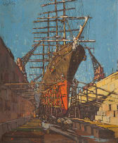 Clément Sénèque; Schooner in Durban Graving Dock