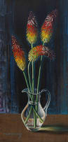 Vladimir Tretchikoff; Red Hot Pokers in a Glass Jug