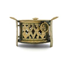 A brass konfoor, 19th century