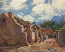 Hugo Naudé; Straat Toneel in Worcester (Street Scene in Worcester)