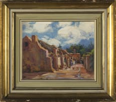 Hugo Naudé; Straat Toneel in Worcester (Street Scene in Worcester)