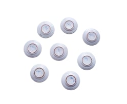 Linn Ware/Ceramic Studio; Set of occasion plates with floral decoration, eight