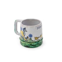 Linn Ware/Ceramic Studio; Personalised bowls and mug with animal and floral decoration, five