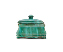 Linn Ware/Ceramic Studio; Turquoise trinket box