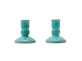 Linn Ware/Ceramic Studio; Candlesticks, two