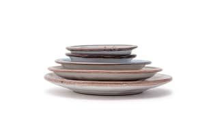 Linn Ware/Ceramic Studio; Plates decorated with Ndebele domestic scenes, five