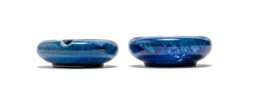 Linn Ware/Ceramic Studio; Blue ashtrays, two