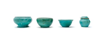 Linn Ware/Ceramic Studio; Three bowls and a lidded vessel, four