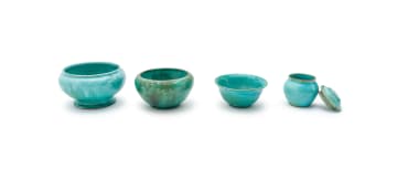 Linn Ware/Ceramic Studio; Three bowls and a lidded vessel, four