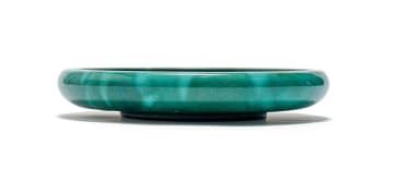 Linn Ware/Ceramic Studio; Shallow green bowl with rounded rim