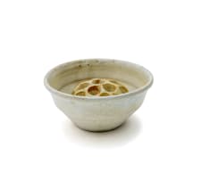 Linn Ware/Ceramic Studio; Cream bowl with flower frog