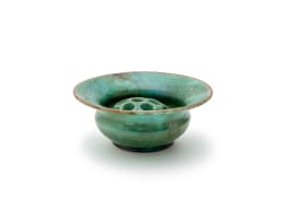 Linn Ware/Ceramic Studio; Wide-rimmed bowl with flower frog