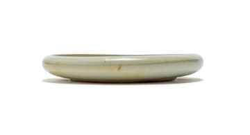 Linn Ware/Ceramic Studio; Shallow cream bowl with rounded rim