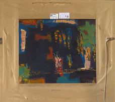 Walter Battiss; Ndebele Village (recto); Abstract African Figures (verso)