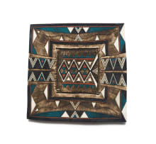 Rodney Blumenfeld; Square platter with geometric decoration
