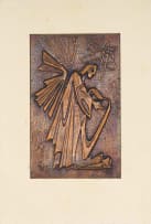 Ernest Ullmann; Figure in Relief, Greeting Card
