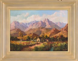 Tinus de Jongh; Mountainous Landscape