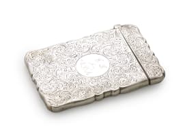 A Victorian silver card case, Frank Moss, Birmingham, 1878