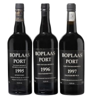 Boplaas Family Vineyards; Cape Vintage Reserve; 1995, 1996, 1997; 3 (1 x 3); 750ml