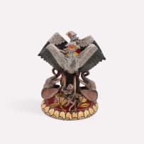 Qiniso Mungwe & Misiwe Hadebe Ntshalinsthali; Secretary Bird Vase