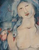 Hannetjie de Clercq; Girl with a Goose
