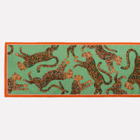 Ardmore Artists; Cheetah King Table Runner, Jade