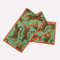 Ardmore Artists; Cheetah King Table Runner, Jade