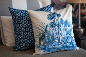 Ardmore Artists; Thanda Toile Cushion Cover, Tanzanite