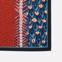 Ardmore Artists; A Pair of Feather Napkins, Royal Red, two