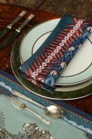 Ardmore Artists; A Pair of Feather Napkins, Royal Red, two