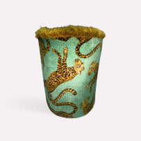 Ardmore Artists; Cheetah Kings Pouffe, Jade