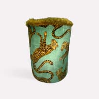 Ardmore Artists; Cheetah Kings Pouffe, Jade