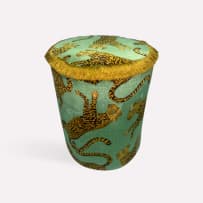 Ardmore Artists; Cheetah Kings Pouffe, Jade