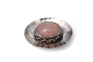 Else Wongtschowsky rose quartz brooch