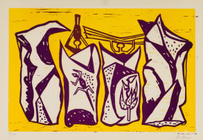 Walter Battiss; Four White Rocks