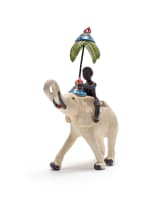 Senzo Ntshalintshali; Figure with Umbrella Riding an Elephant