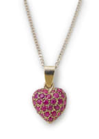 Ruby heart necklace