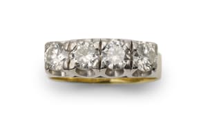 Diamond half eternity ring